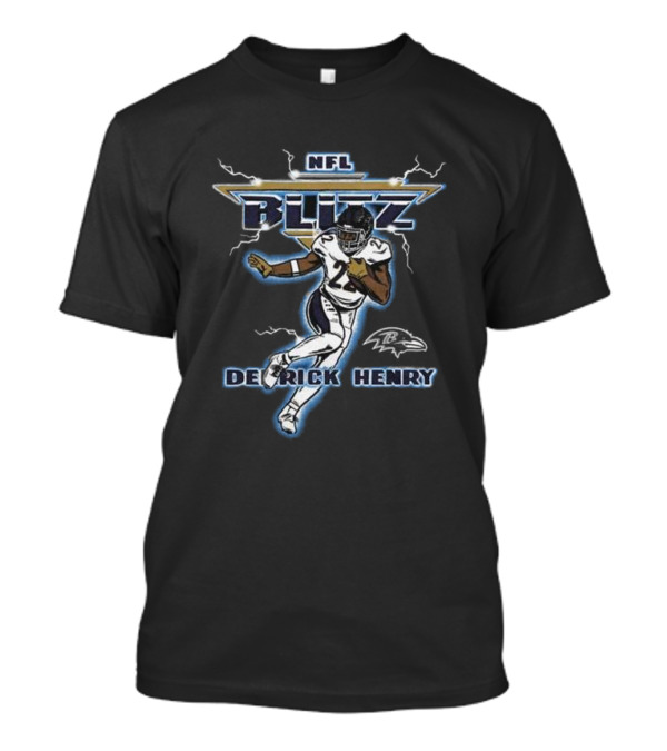 NFL Blitz Ravens Derrick Henry Electric Baltimore Action T-Shirt