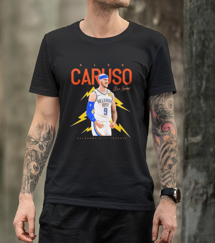 Alex Caruso Oklahoma City Thunder Basketball Superstar Signature T-Shirt