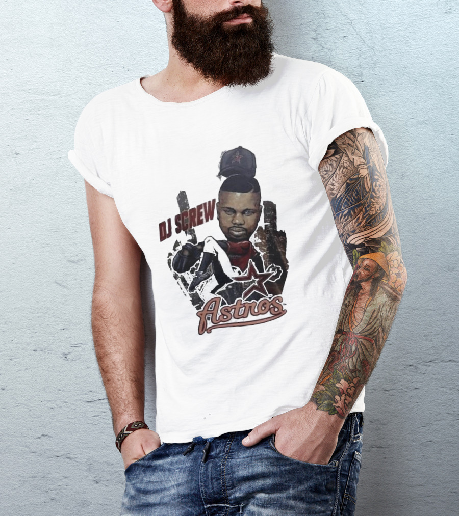Astros DJ Screw Tribute With Star Icon T-Shirt