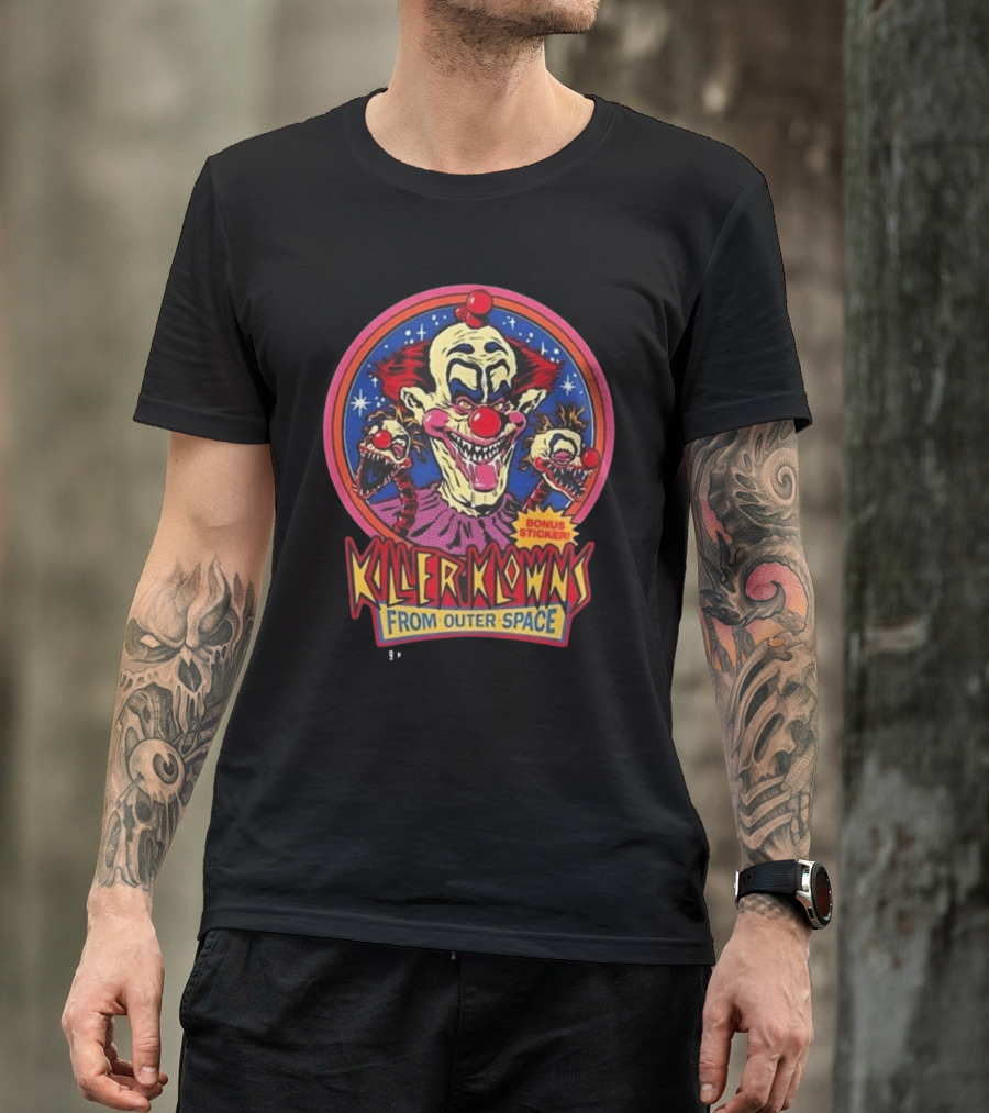 Killer Klowns From Outer Space Bonus Sticker T-Shirt