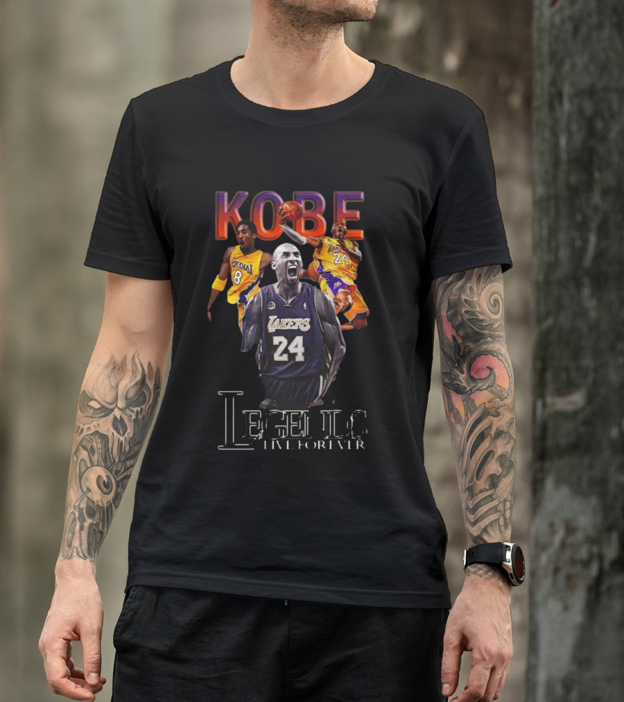 Kobe Bryant Legends Live Forever Lakers 24 Number 8 T-Shirt