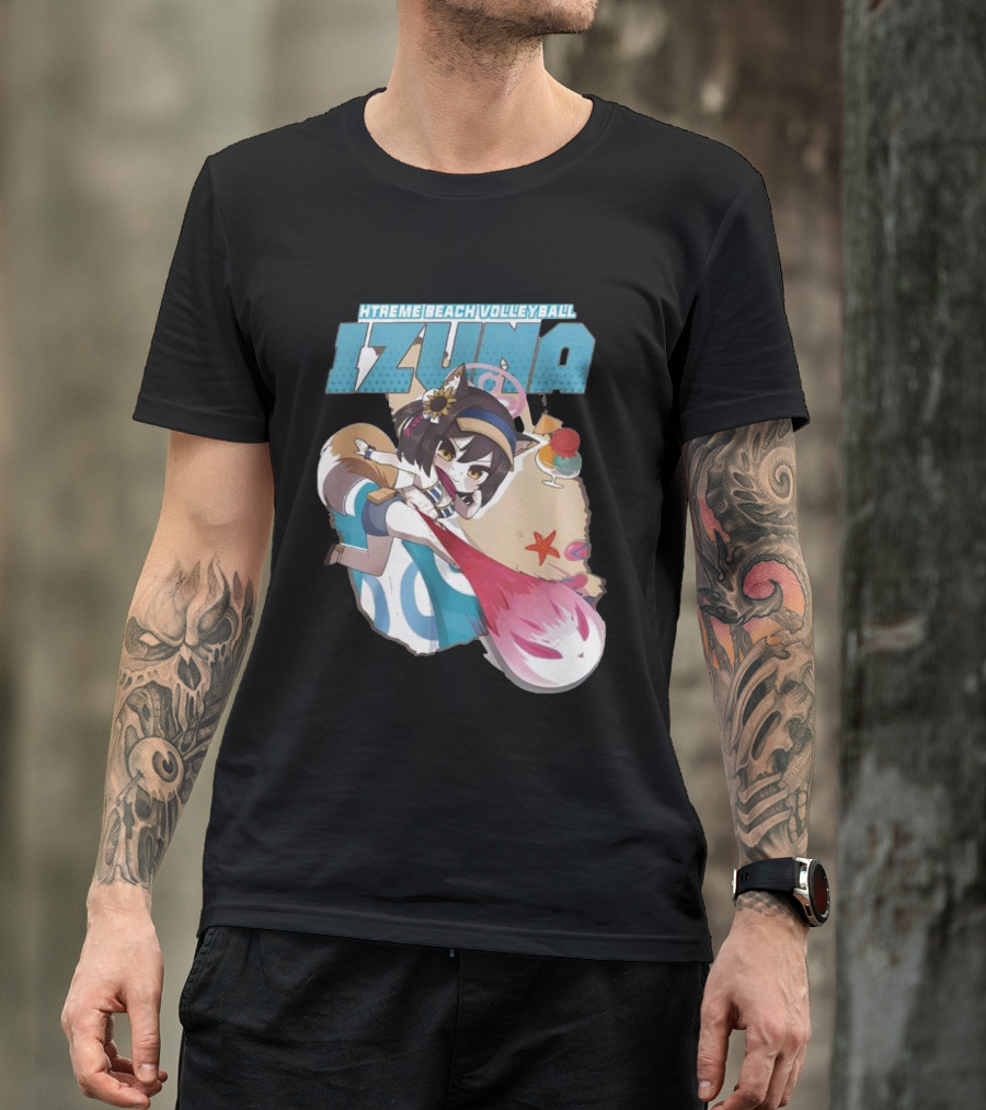 Izuna’s Xtreme Beach Volleyball Anime Character With Beach Elements T-Shirt