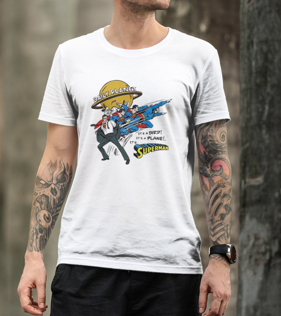 Daily Planet Superman It's A Bird It's A Plane It's Superman T-Shirt