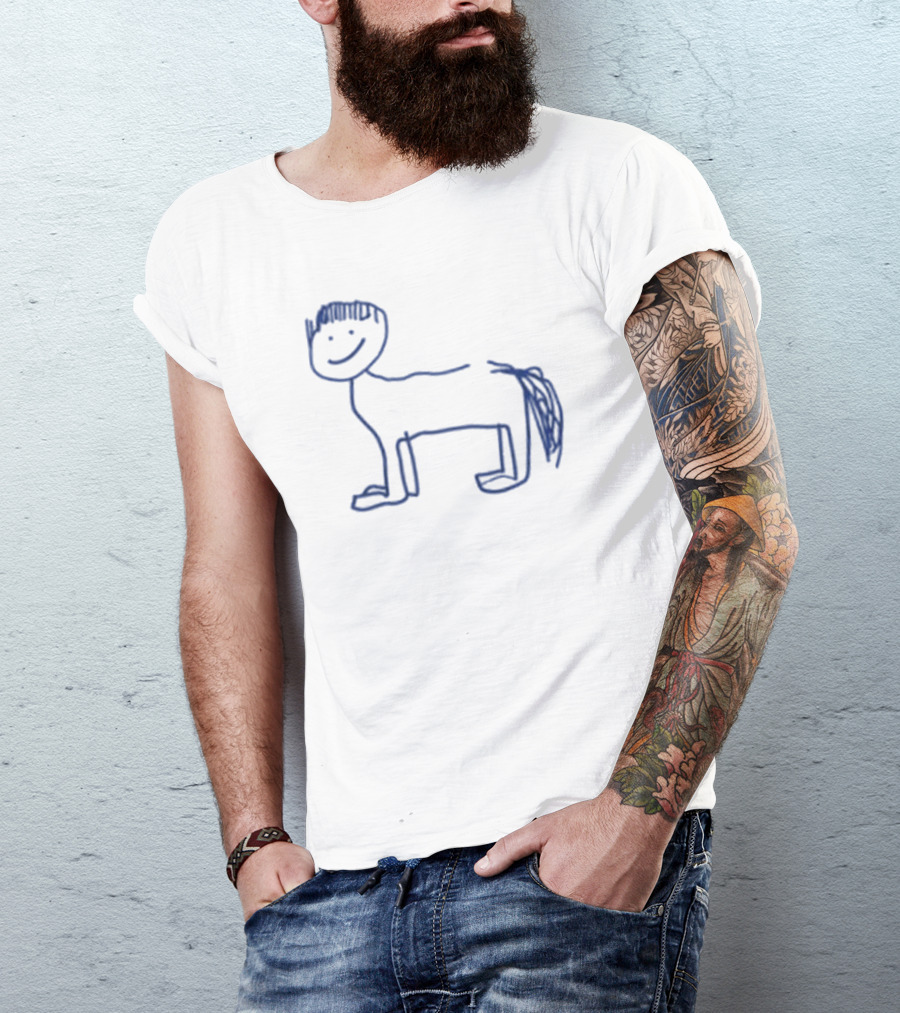Del Water Gap Horse With Bowl Cut Sketch T-Shirt