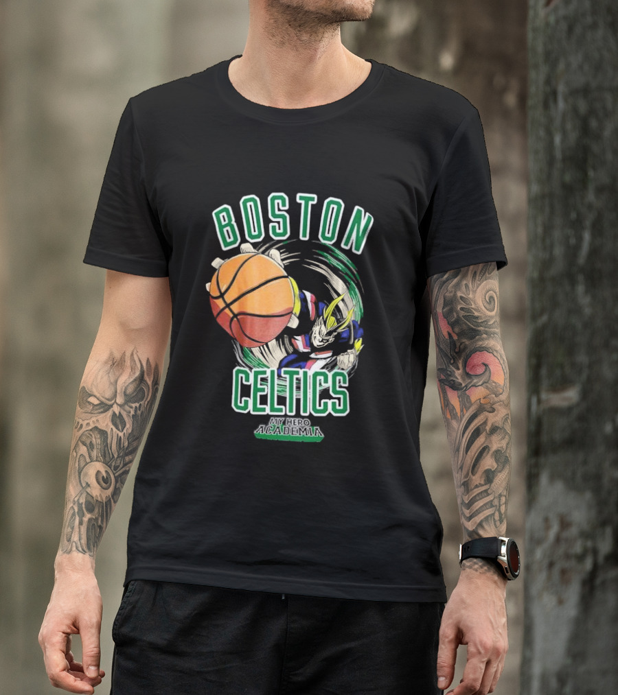 Boston Celtics My Hero Academia Basketball Collaboration T-Shirt