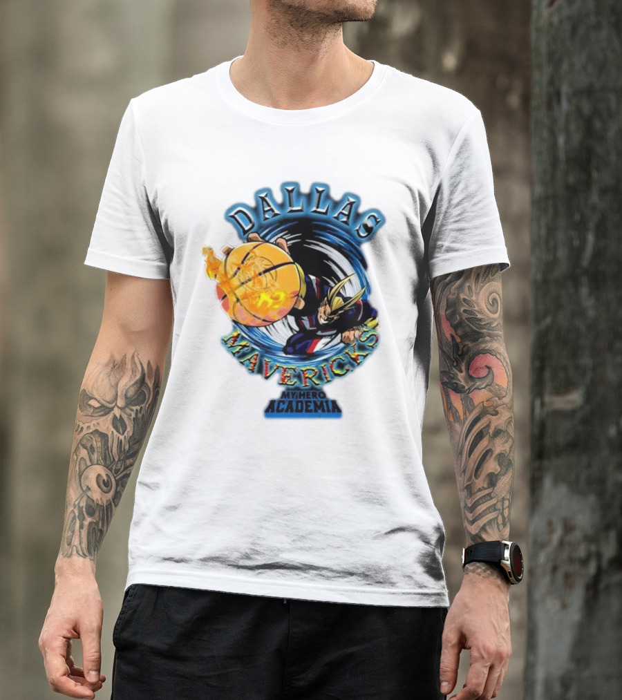 Dallas Mavericks My Hero Academia All Might NBA Collaboration T-Shirt