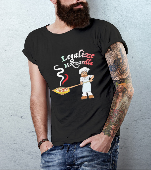 Legalize Mozzarella Pizza Chef With Pizza Peel And Steam T-Shirt