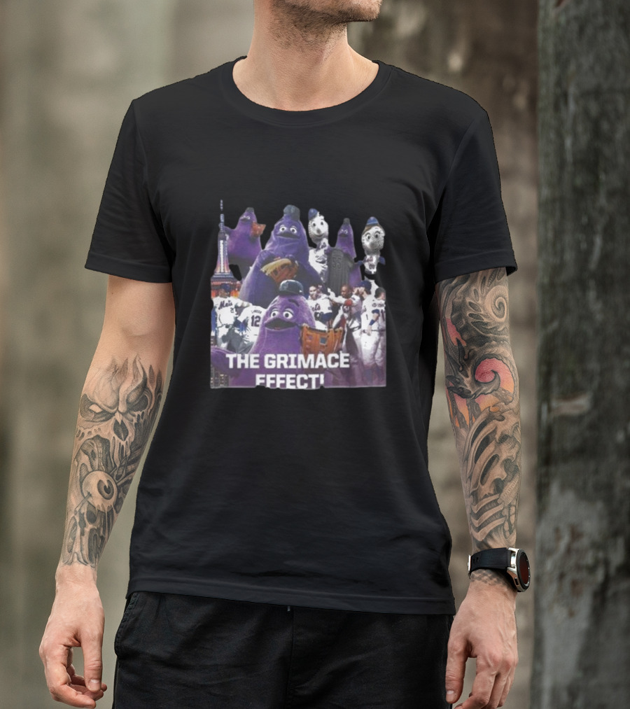 The Grimace Effect New York Mets Players And Mascots T-Shirt