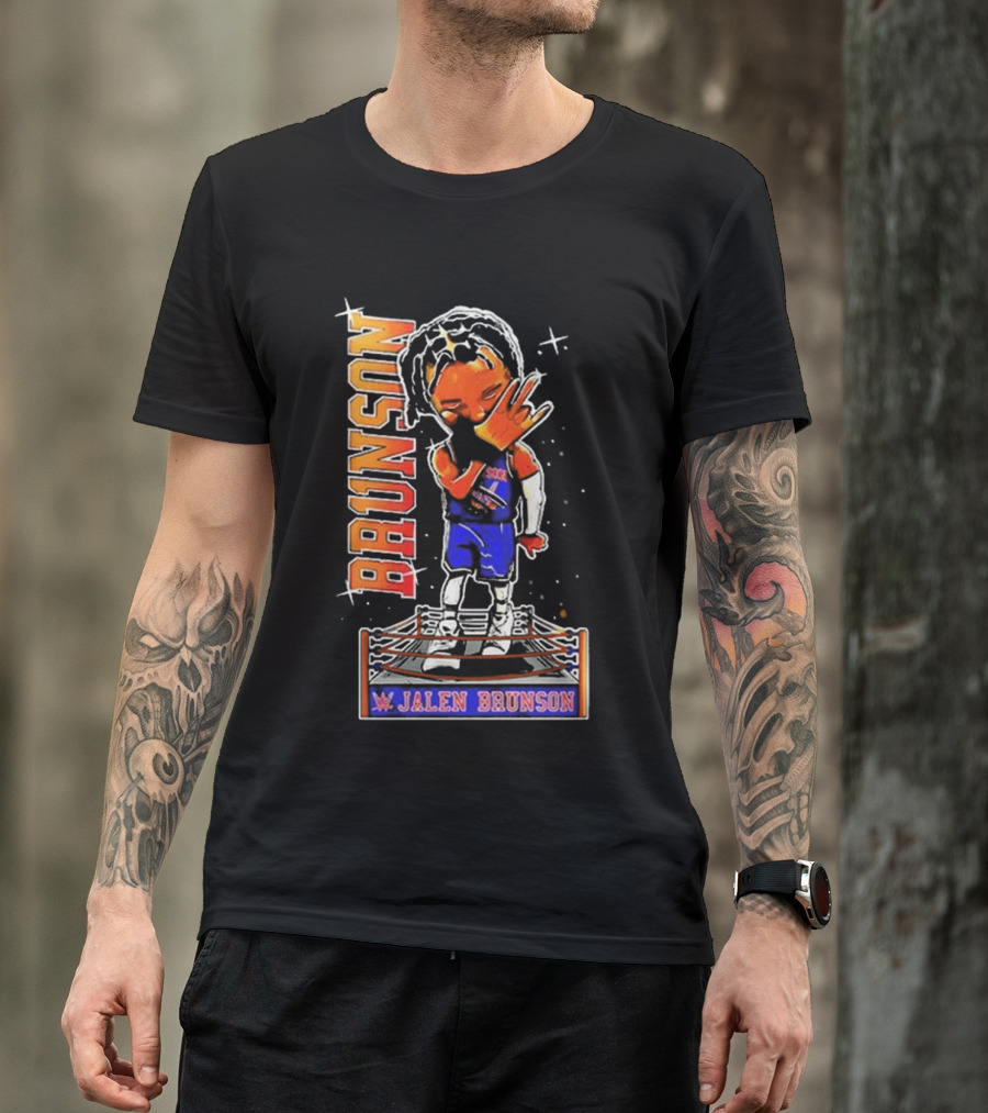 Jalen Brunson Knicks WWE Ring T-Shirt