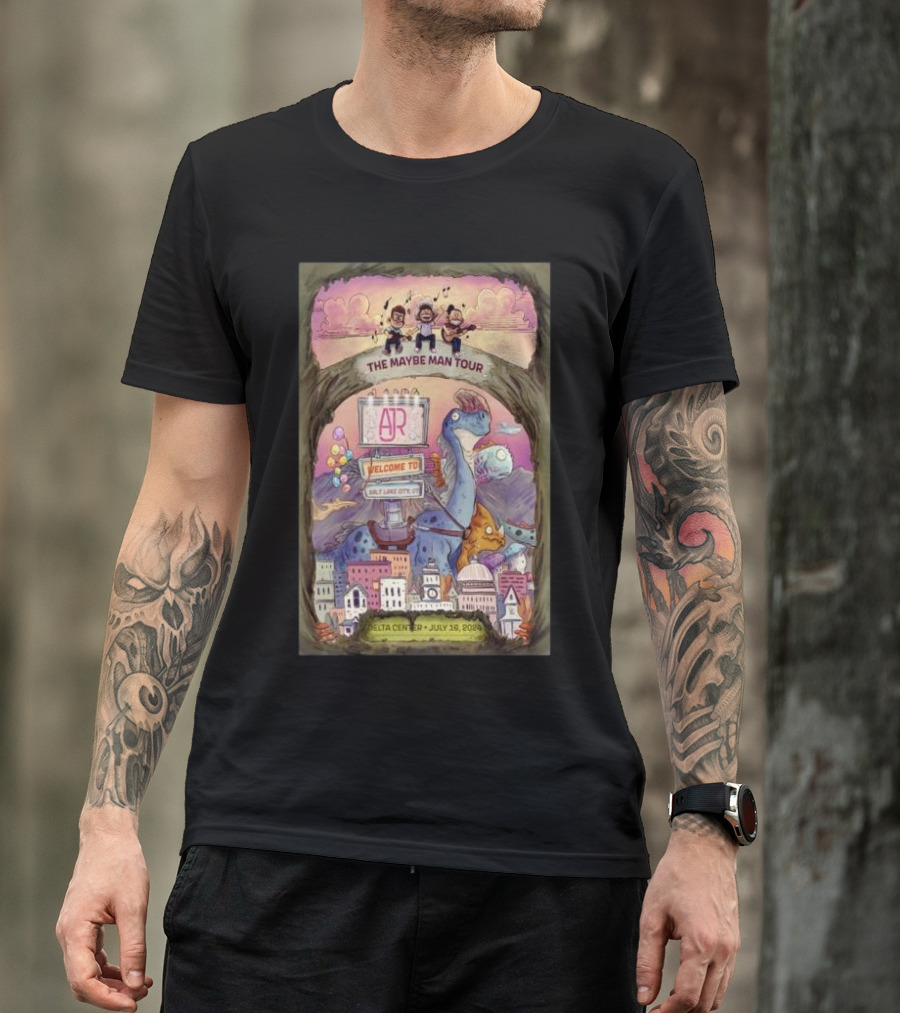 AJR The Maybe Man Tour Jul 16 2024 Delta Center Salt Lake City UT T-Shirt