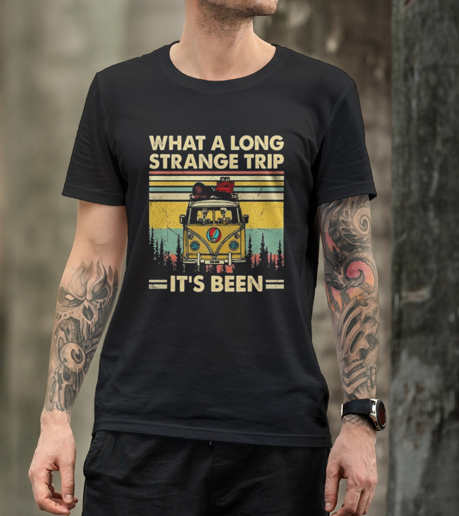 What A Long Strange Trip It's Been Grateful Dead Hippie Fan Rock Vintage T-Shirt