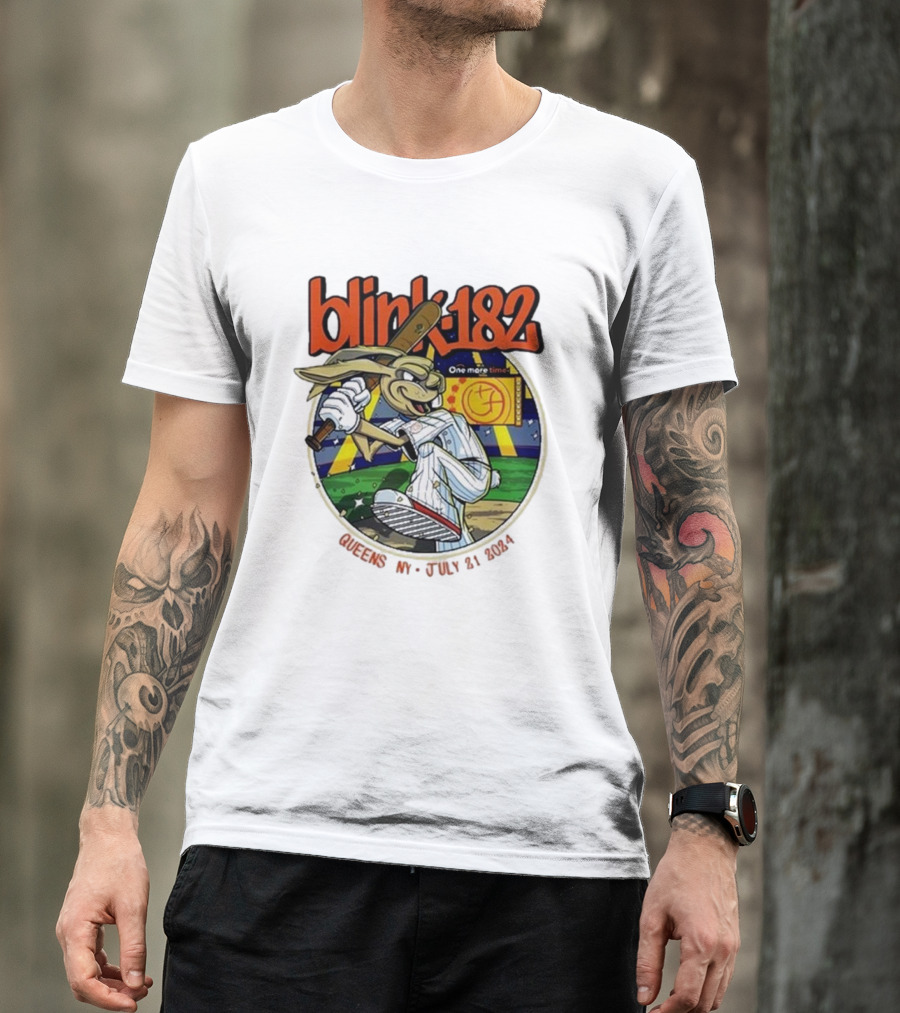 Blink 182 One More Time Baseball Character Citi Field Queens NY July 21 T-Shirt