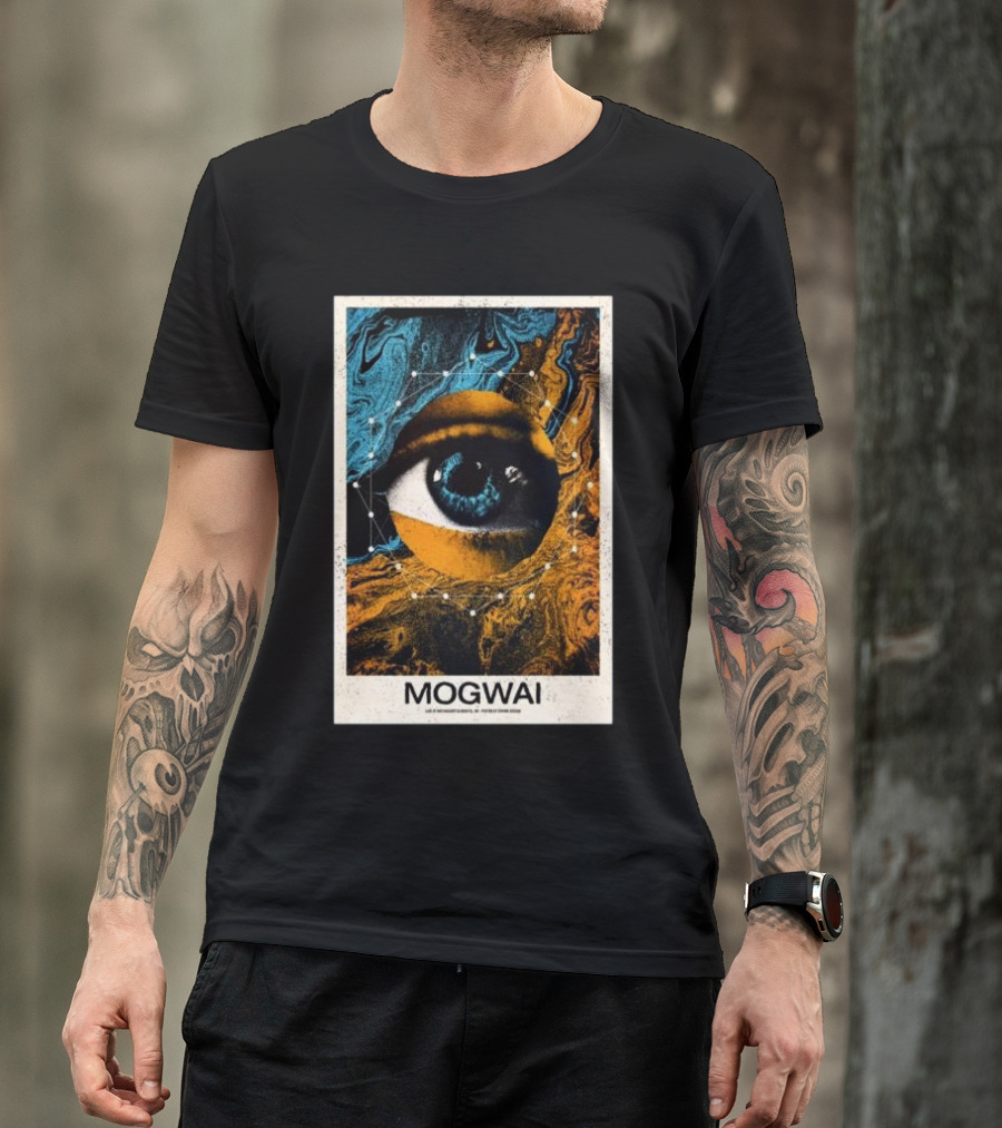 Mogwai Live At ArcTanGent Festival August 17 2024 Blue Eye Abstract Marbled T-Shirt