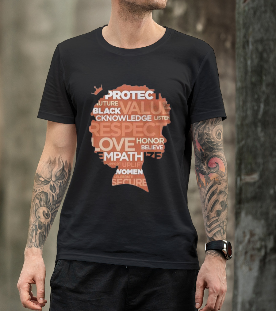 Ryan Clark Respect Love Honor Believe Protect Black Value Acknowledge Listen Empathize Women T-Shirt