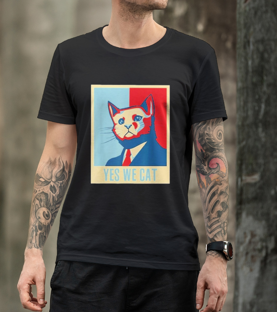 Retro Yes We Cat Funny Cat Lover Pet Owner Hope T-Shirt