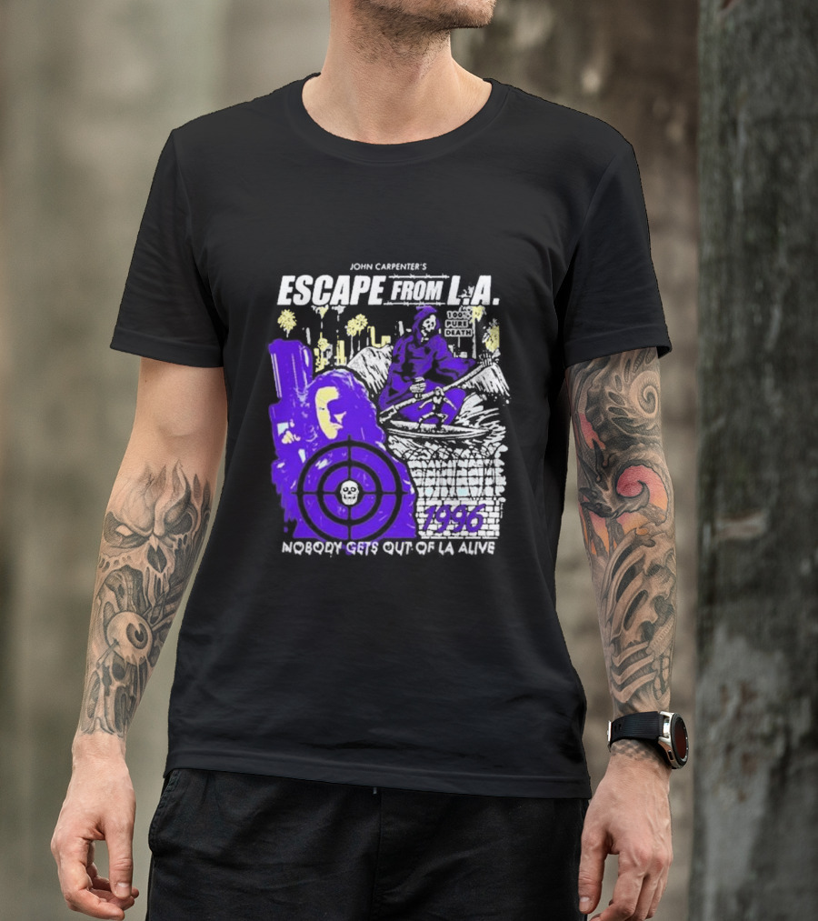 John Carpenter's Escape From L.A. 1996 Nobody Gets Out Of LA Alive T-Shirt