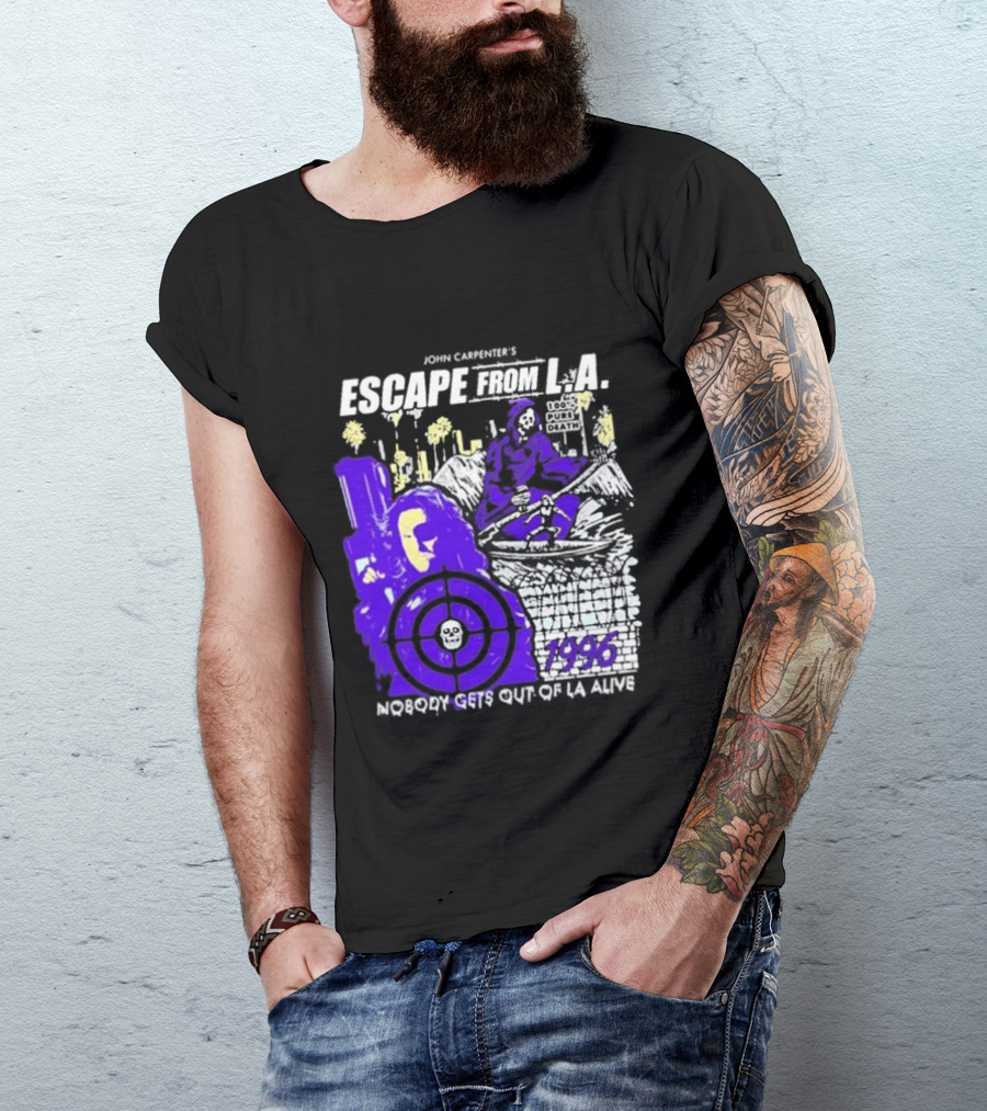 John Carpenter's Escape From L.A. 1996 Nobody Gets Out Of LA Alive T-Shirt