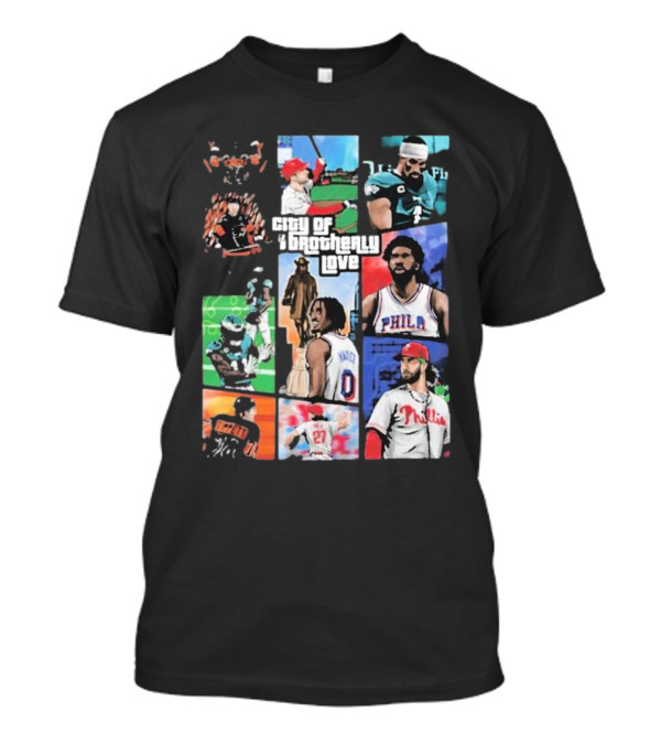 City Of Brotherly Love Gta X Philly Sports Athletes And Landmarks T-Shirt