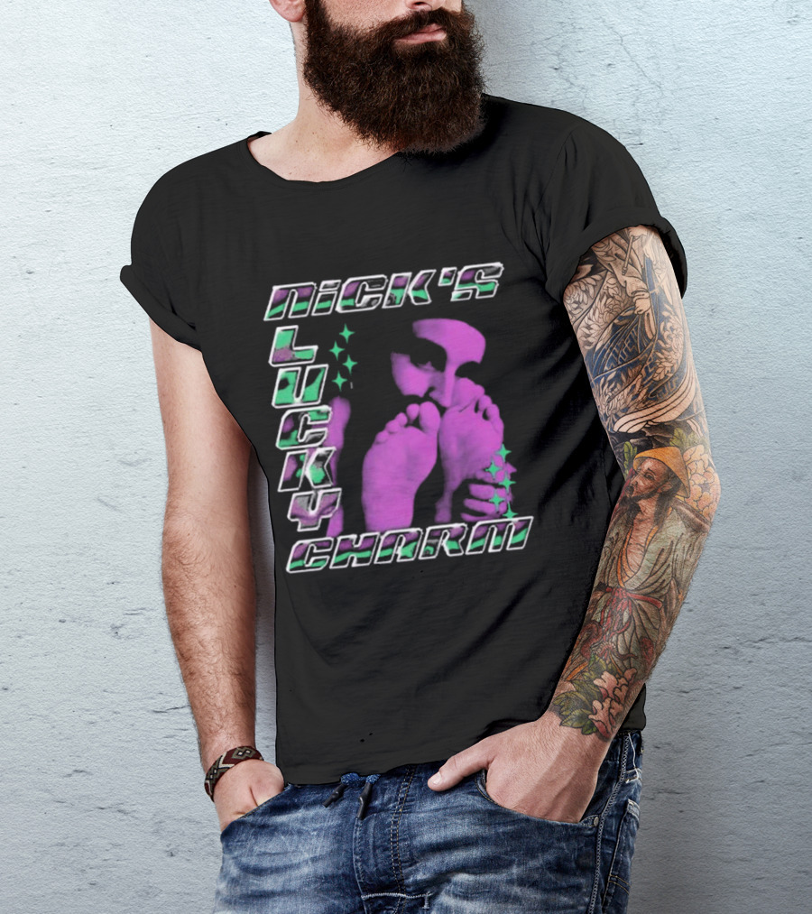 Nick's Lucky Charm Starry Neon Feet T-Shirt