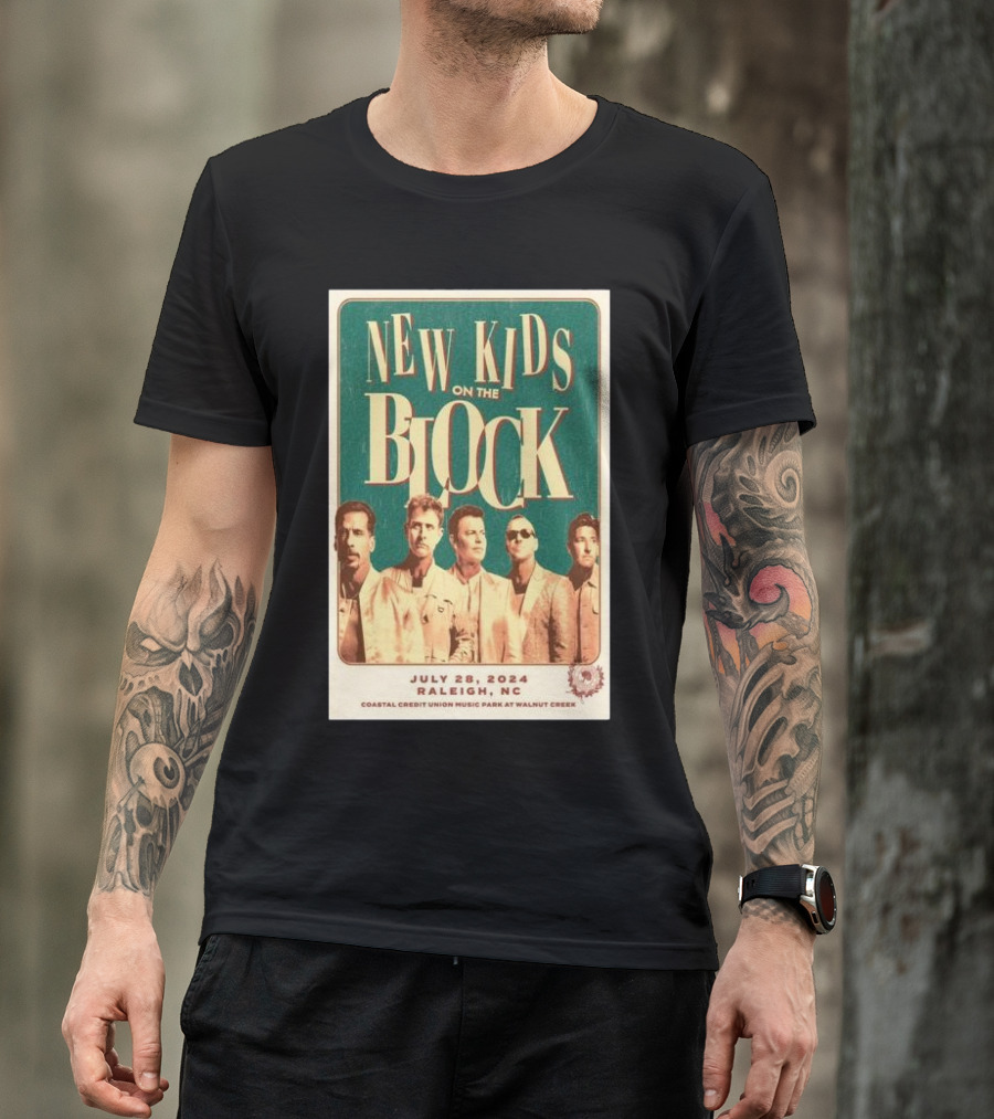 New Kids On The Block Coastal Credit Union Music Park Raleigh NC July 28 T-Shirt