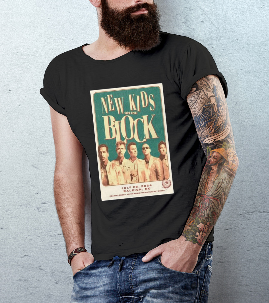 New Kids On The Block Coastal Credit Union Music Park Raleigh NC July 28 T-Shirt