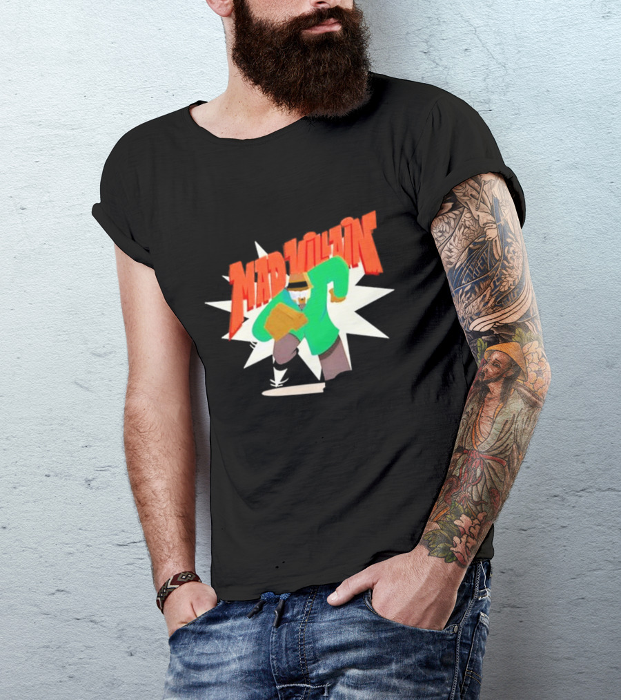 Madvillain MF Doom Cartoon Style Retro Villain Action T-Shirt