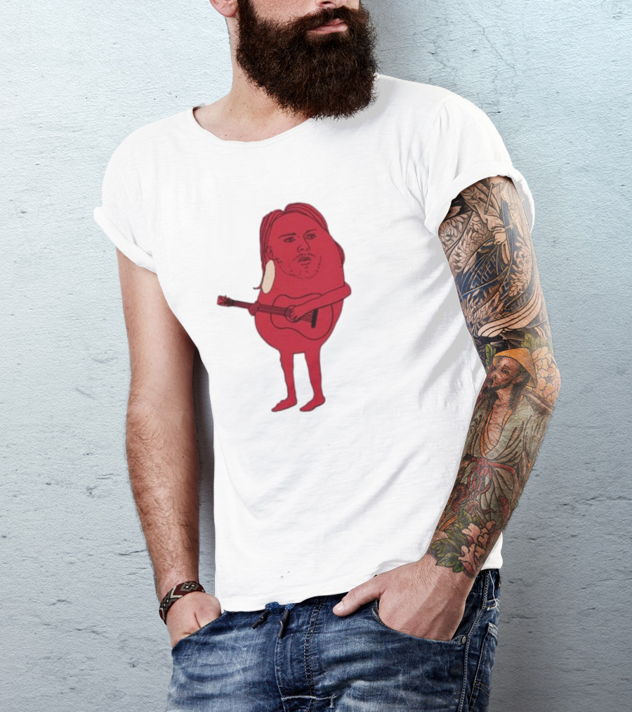 Penkmatters Kurt Cobain Red Character With Guitar T-Shirt