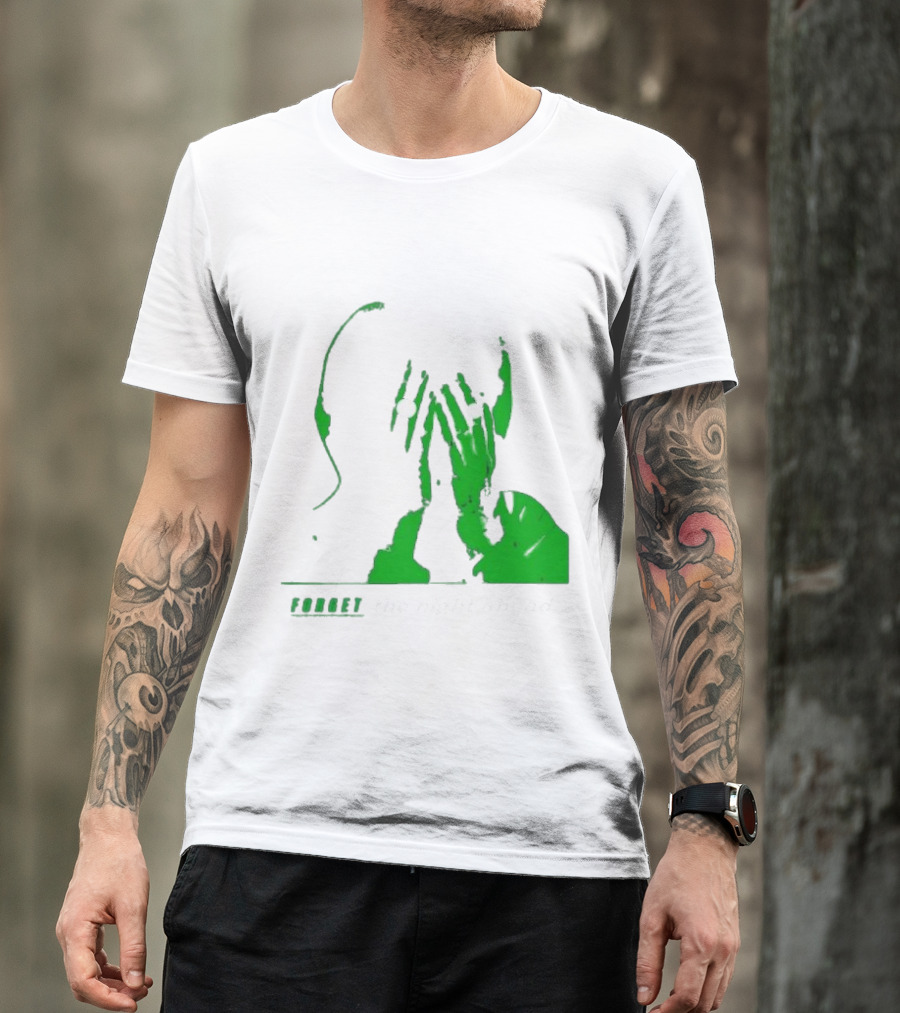 The Twilight Sad Forget The Night Ahead Green Silhouette With White Eyes T-Shirt
