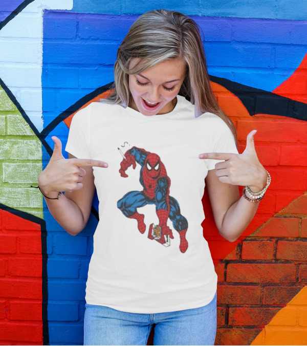 The Amazing Smokerman Comic Parody Smoking Jumping Hero T-Shirt