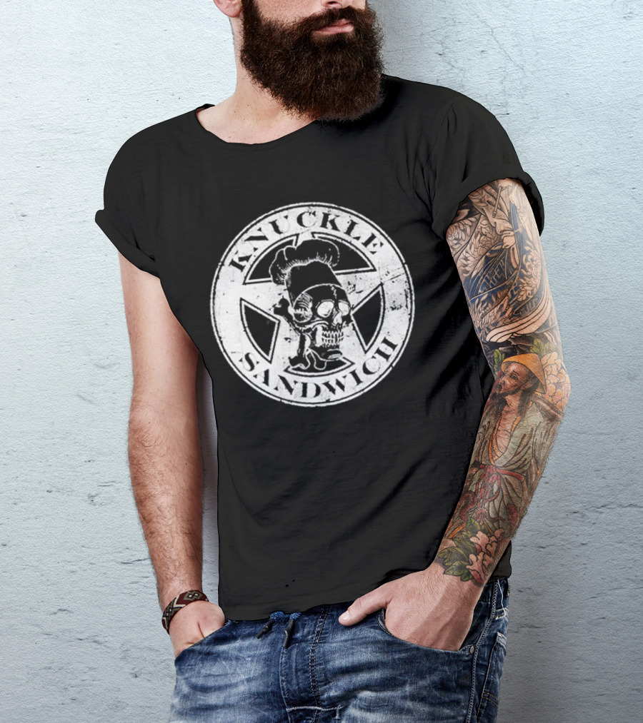 Hunter Fieri Knuckle Sandwich Skull Chef Emblem T-Shirt