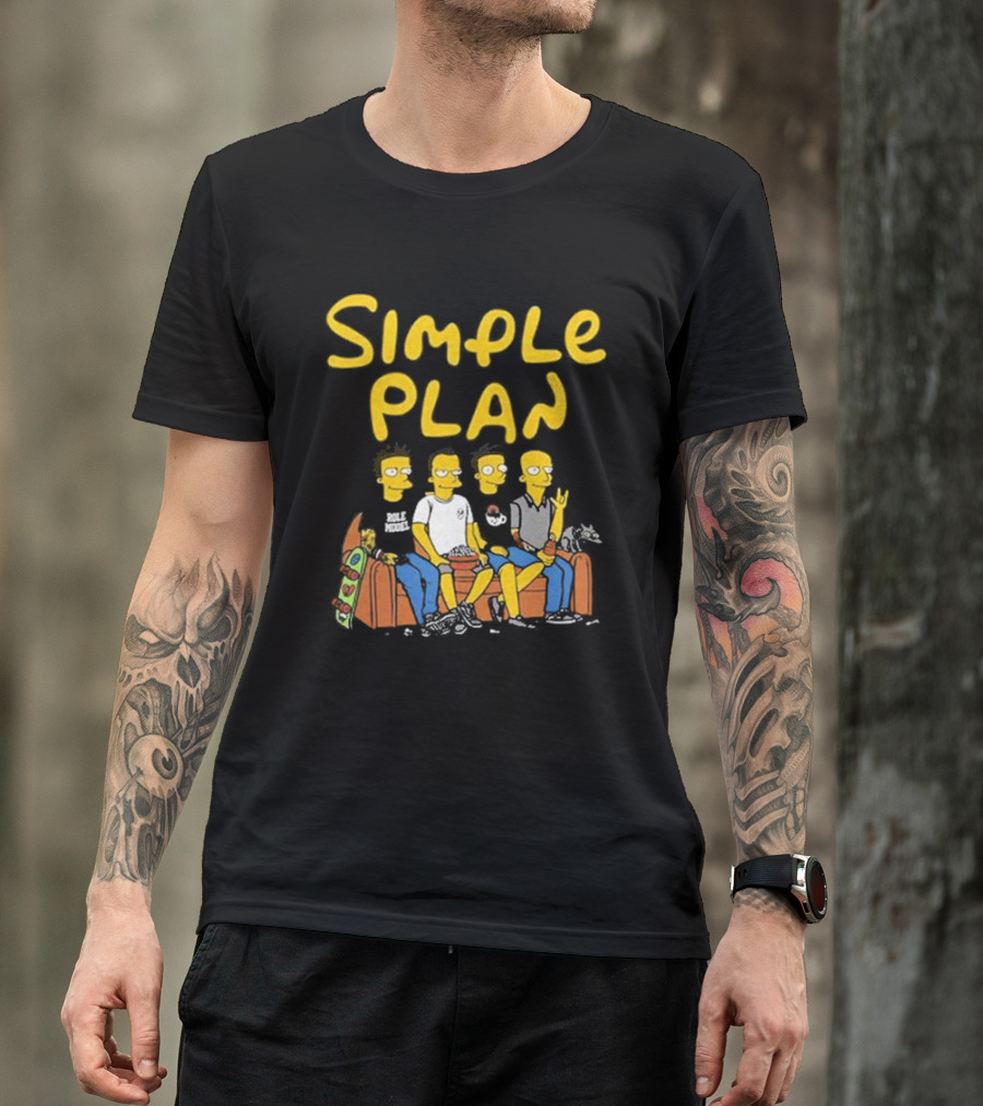 Simple Plan Cartoon Band North American Tour T-Shirt