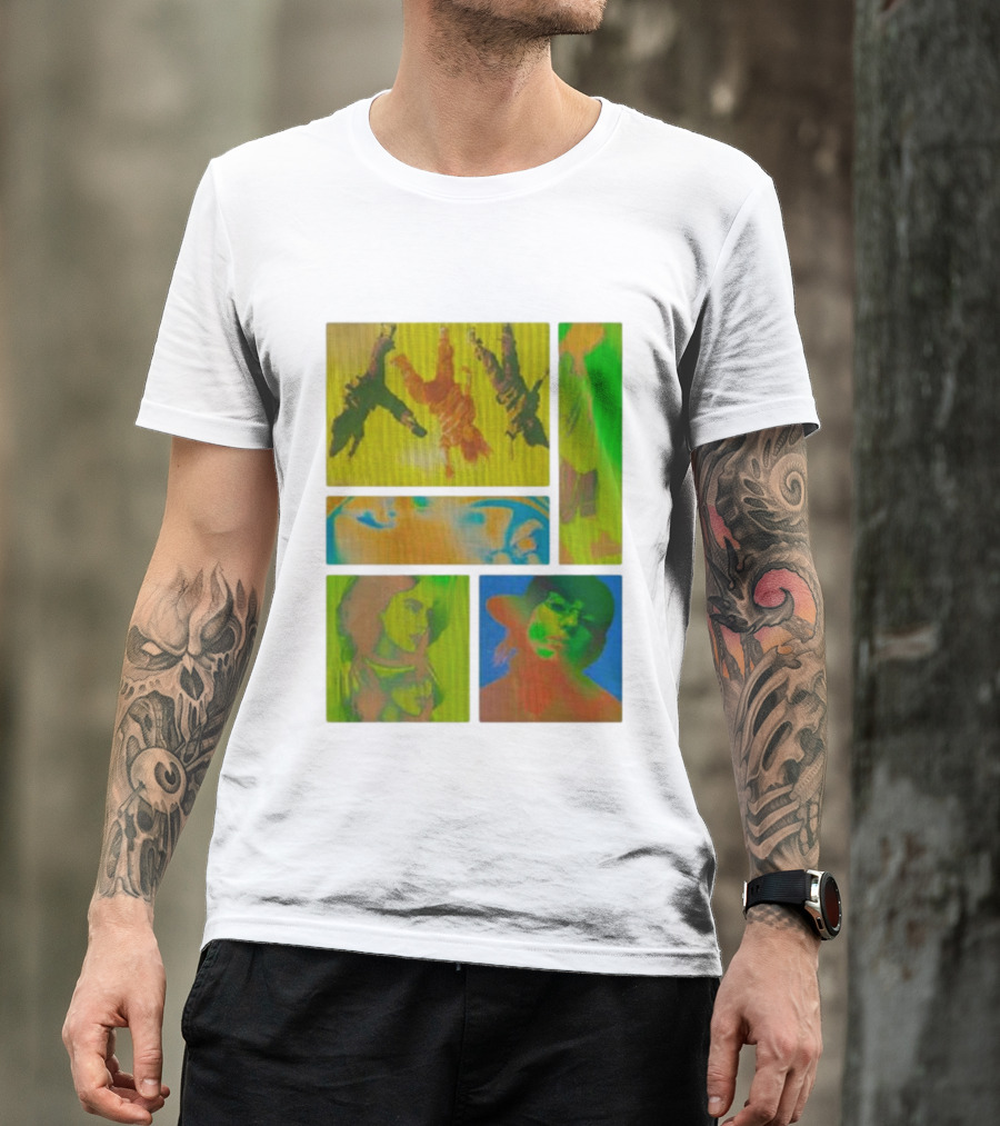 Billie Eilish Birds Of A Feather Collage Thermal Five-Panel Abstract Portraits Multicolor T-Shirt
