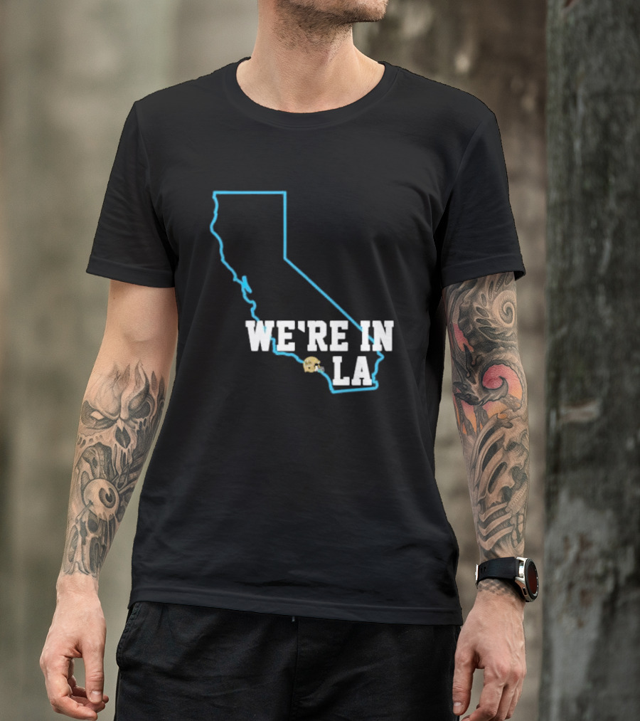 Deshaun Foster We're In LA With California Outline And LA Helmet T-Shirt