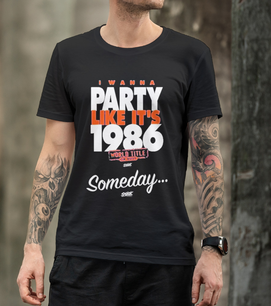 New York Baseball I Wanna Party Like It's 1986 World Title Someday Royal Blue T-Shirt