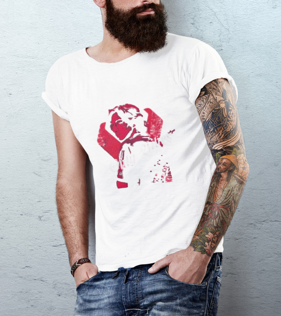 Only Vibes And Logic Amine Ouarid Red Abstract T-Shirt
