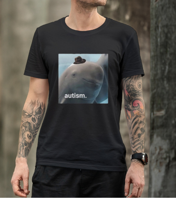 Dolphin Wearing Hat Autism T-Shirt