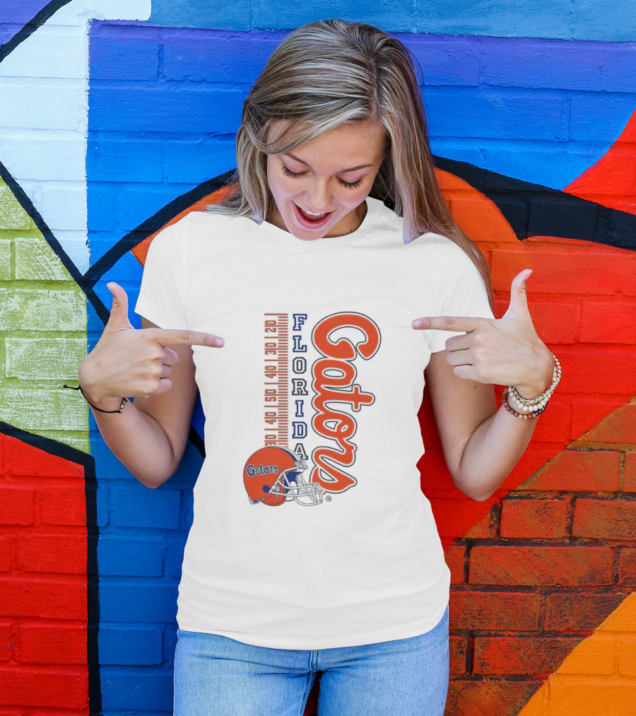 Florida Gators Football Helmet Scoreboard T-Shirt