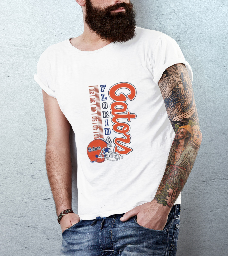 Florida Gators Football Helmet Scoreboard T-Shirt
