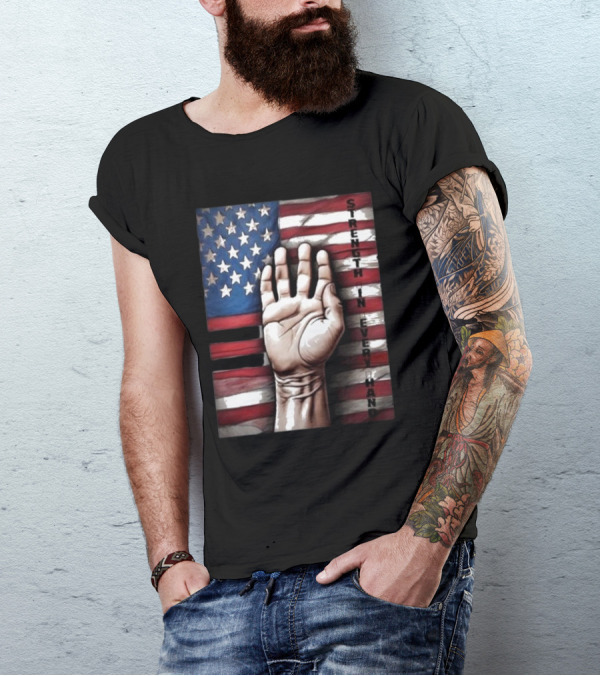 Strength In Every Hand American Flag Labor Day T-Shirt