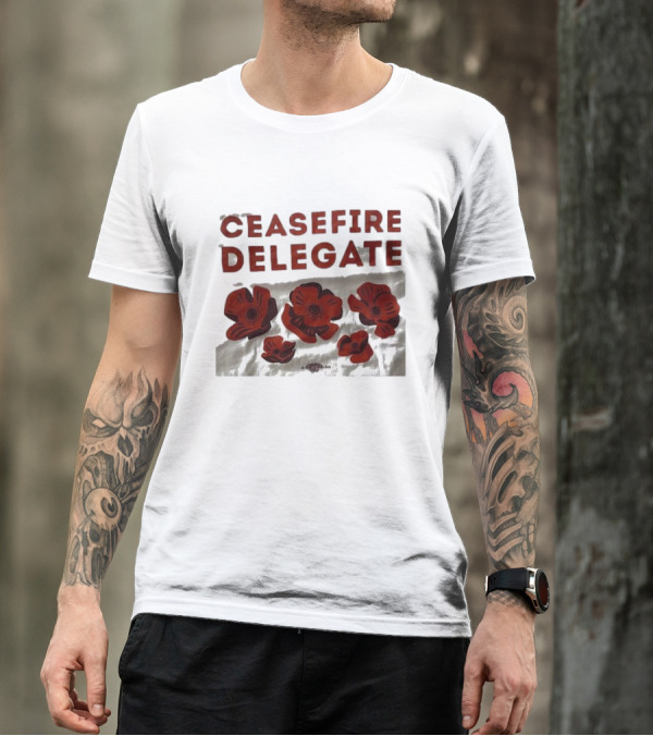 Ceasefire Delegate Red Poppies And Peace T-Shirt
