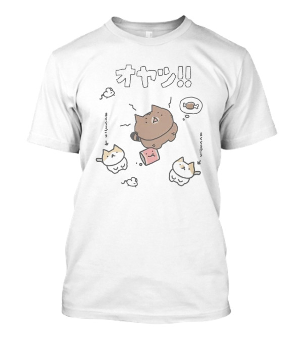 Chuchu Lulu Snacks Wonderland Oyatsu Cat Characters T-Shirt