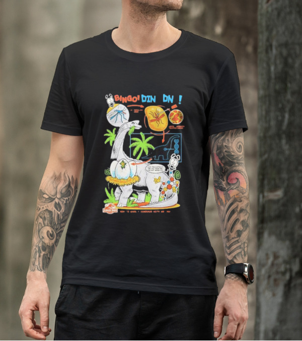 Jurassic Park How To Make A Dinosaur With Mr. DNA Bingo Dino DNA T-Shirt