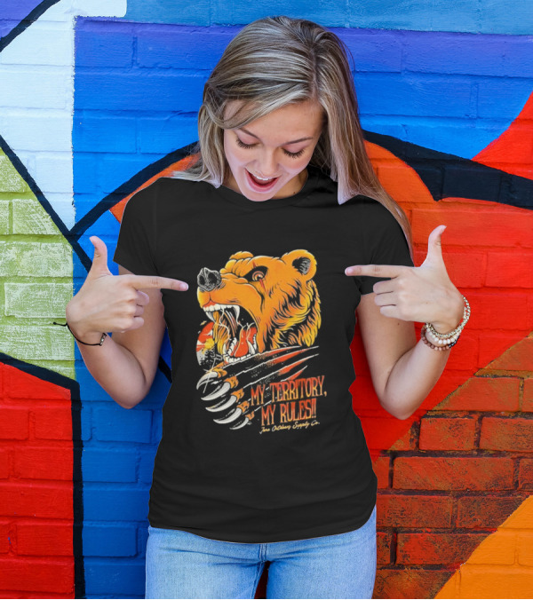 My Territory My Rules Bear Claw Jena Outdoors Supply CO T-Shirt