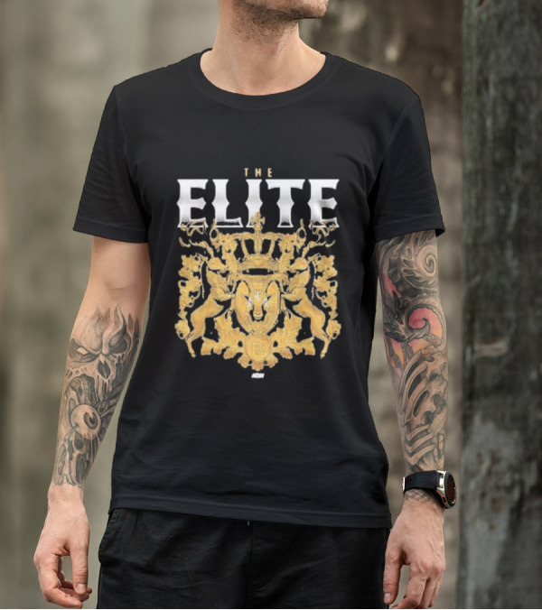 The Elite AEW Gold Coat Of Arms Crest T-Shirt