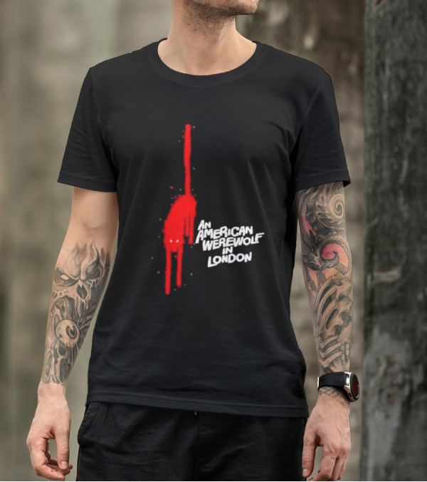 An American Werewolf In London Retro Horror Movie Red Cat T-Shirt