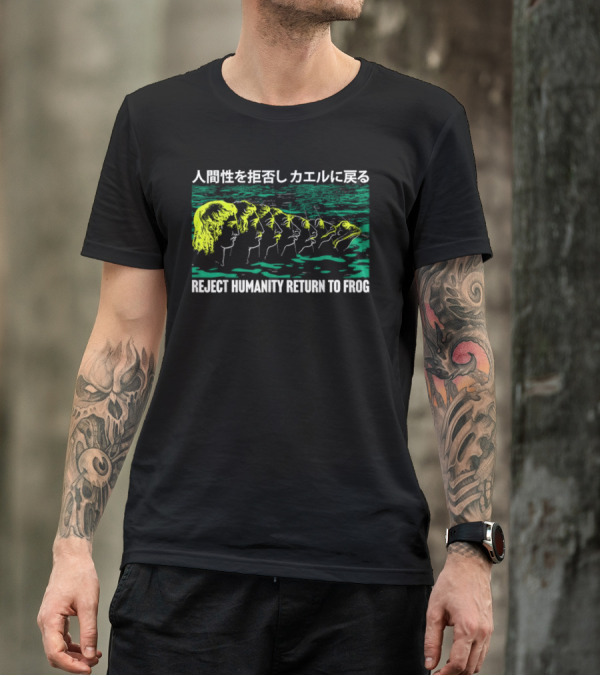 Reject Humanity Return To Frog Japanese Evolution Sequence T-Shirt