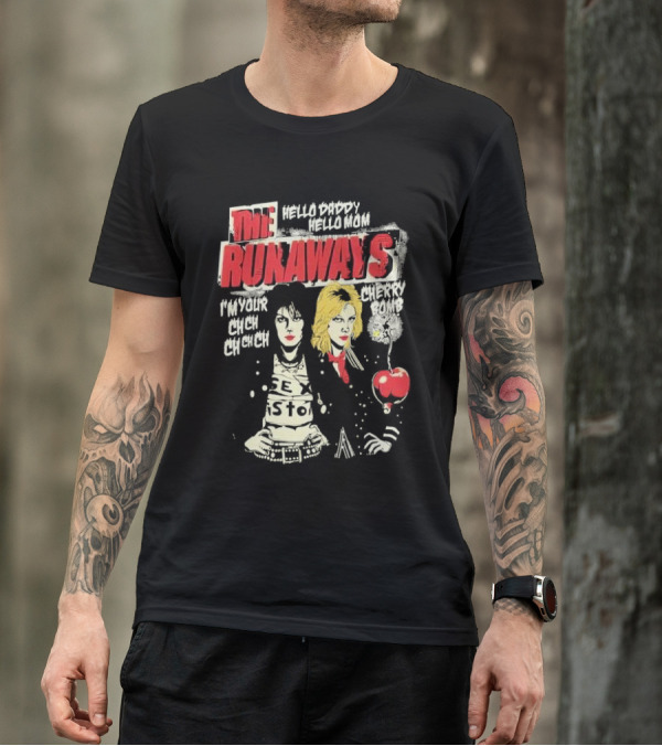 The Runaways Hello Daddy Hello Mom I'm Your Cherry Bomb Ch Ch Ch Ch Cherry Bomb T-Shirt