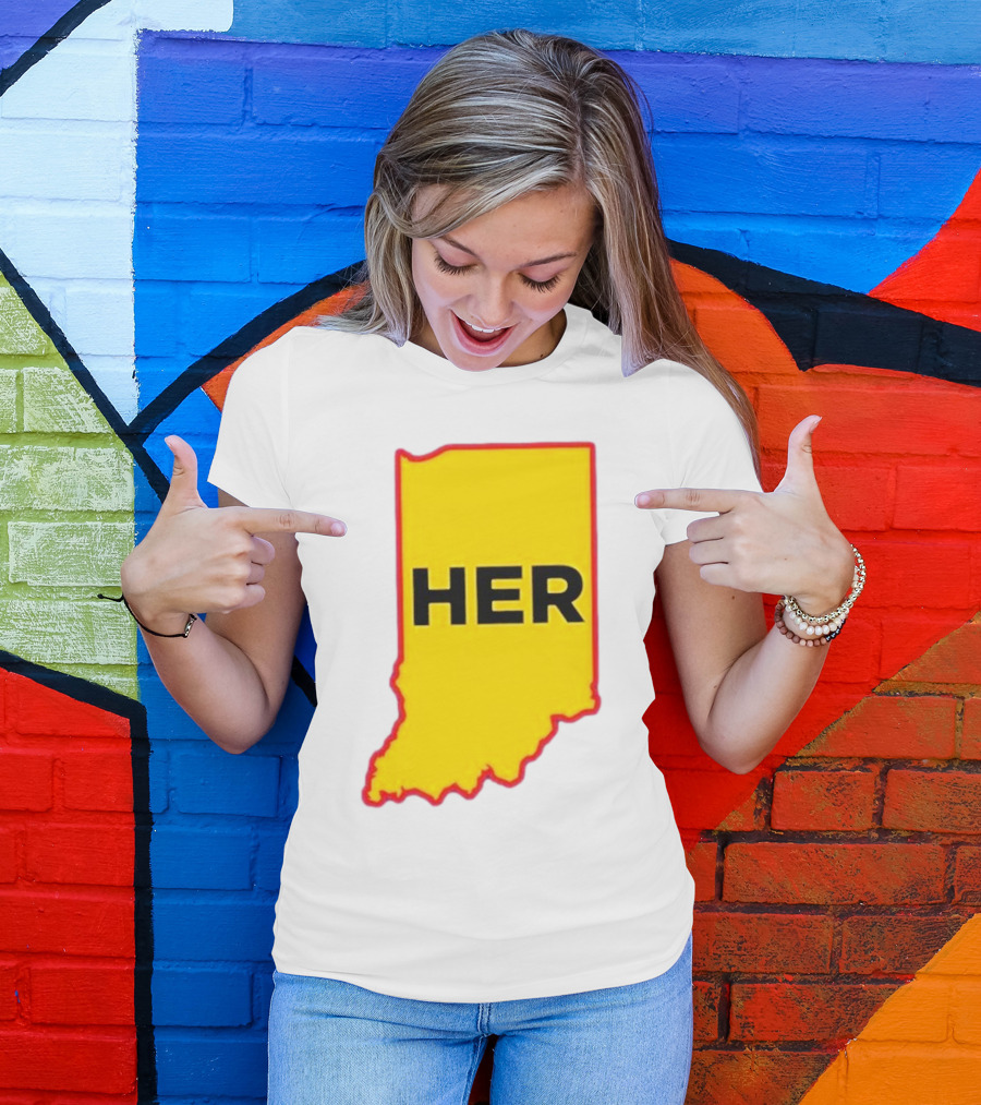HER Indiana Outline Dave Portnoy 22 T-Shirt