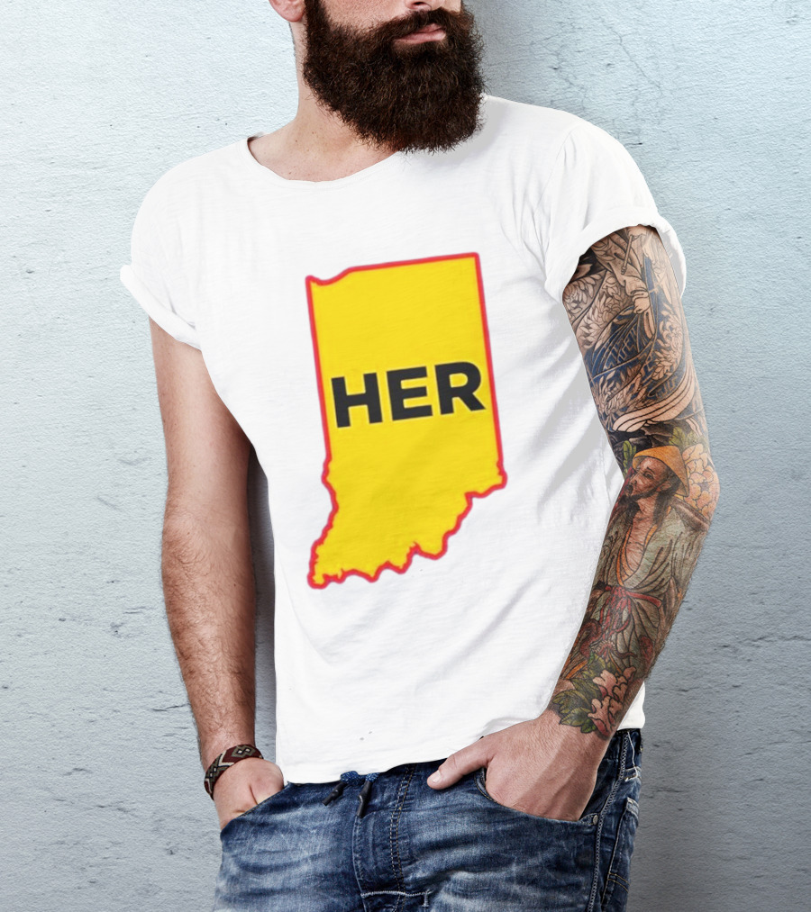 HER Indiana Outline Dave Portnoy 22 T-Shirt