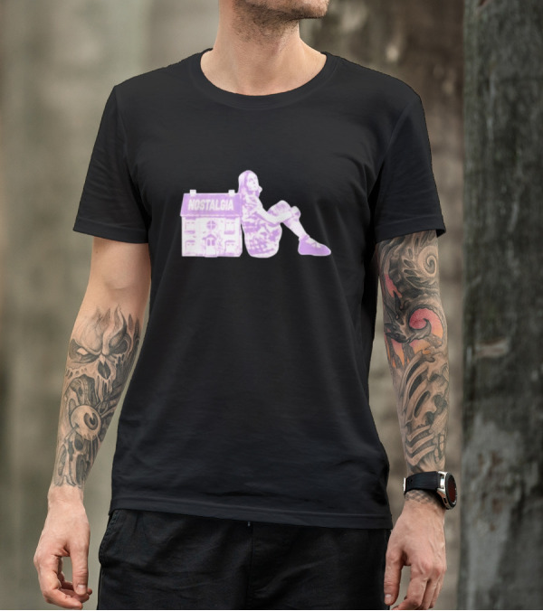 Nostalgia House Girl Silhouette In Purple Tone T-Shirt